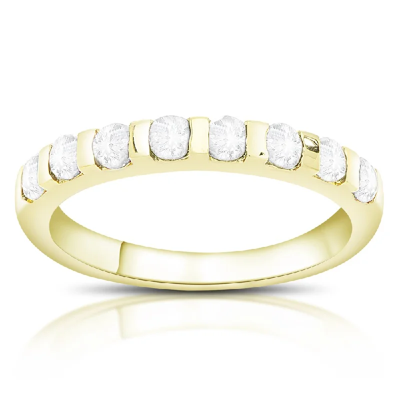 Women’s engraved rings-Dolce Giavonna Gold over Sterling Silver White Topaz Ring