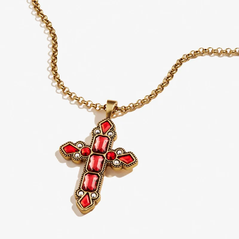 Women’s pendant necklaces-Cross Statement Necklace