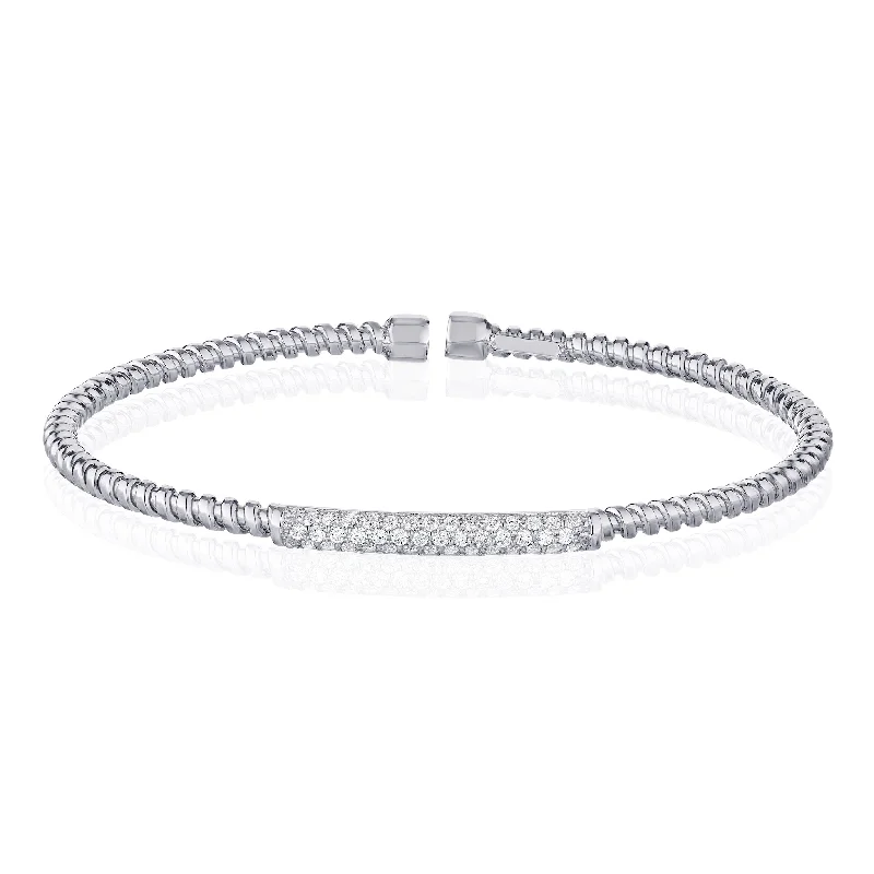 Women’s custom bracelets-One Row Bar Bangle