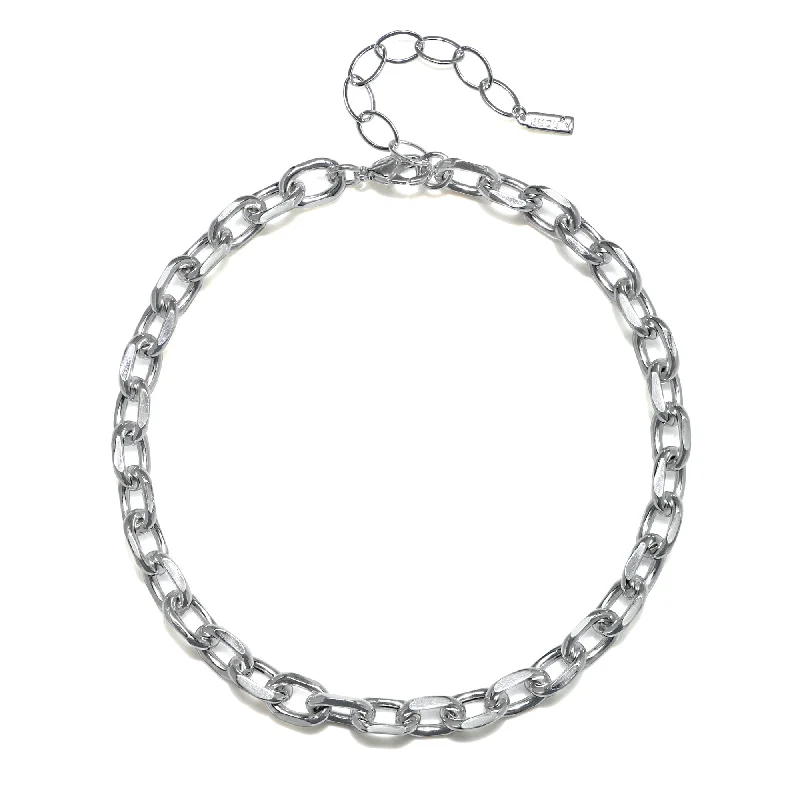 Women’s matching necklace sets-Camille Chain Necklace - Rhodium