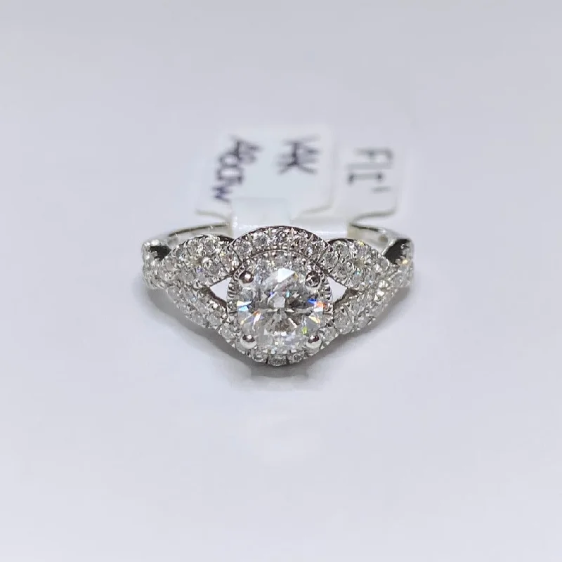 Women’s vintage-style diamond engagement rings-1.28ctw Intertwine Diamond Engagement Ring 14k