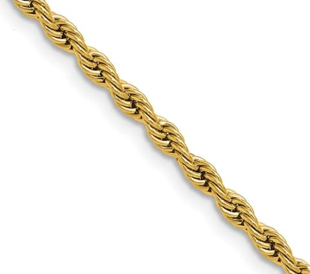 Women’s bar necklaces-Stainless Steel 3MM Rope Chain Necklaces