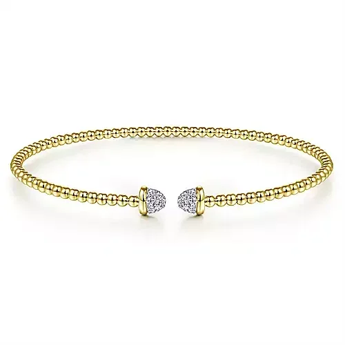 Women’s infinity bracelets-Gabriel & Co. Yellow Bujukan Split Bangle