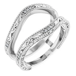 Women’s mixed metal engagement rings-14K White .05 CTW Diamond Ring Guard-123206:600:P-ST-WBC