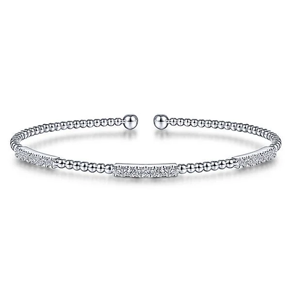 Women’s friendship bracelets-Gabriel & Co., WHite Bujukan Bangle