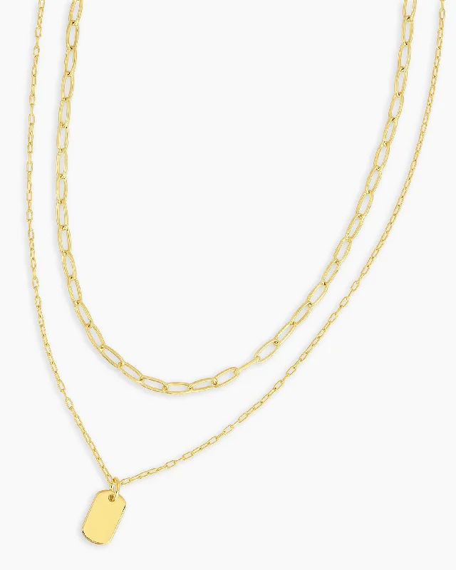 Women’s moonstone necklaces-Bespoke Parker Mini Layering Set (Gold)