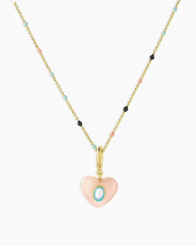 Women’s nature-inspired necklaces-Heart Capri Necklace