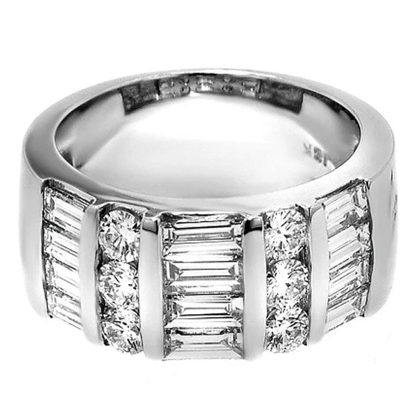 Women’s platinum diamond solitaire engagement rings-"DBAND01457" Diamond Ring in 18K White Gold (1.30 ct. tw.)