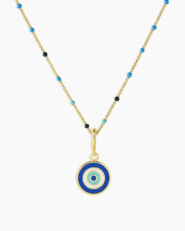 Women’s initial necklaces-Evil Eye Capri Necklace