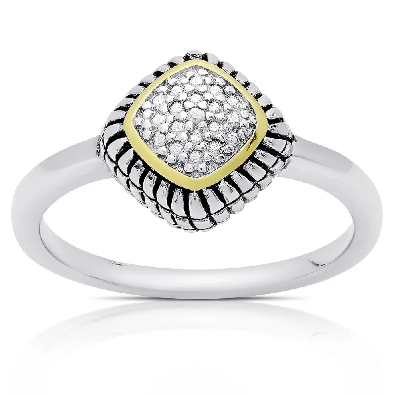 Women’s bridal rings-Finesque Sterling Silver Diamond Accent Ring