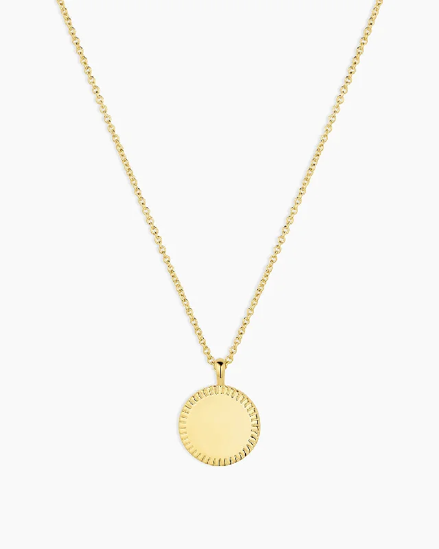 Women’s personalized nameplate necklaces-Bespoke Coin Necklace (gold)