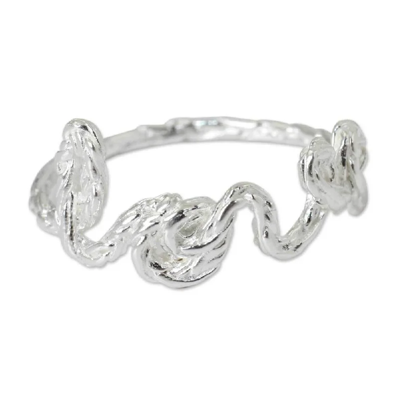 Women’s bridal rings-Handmade Sterling Silver Love Ring (Thailand)