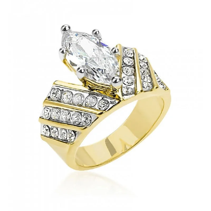 Women’s multi-stone rings-Stunning Venetian Crown Ring Sparkling Cubic Zirconia Women's Ring