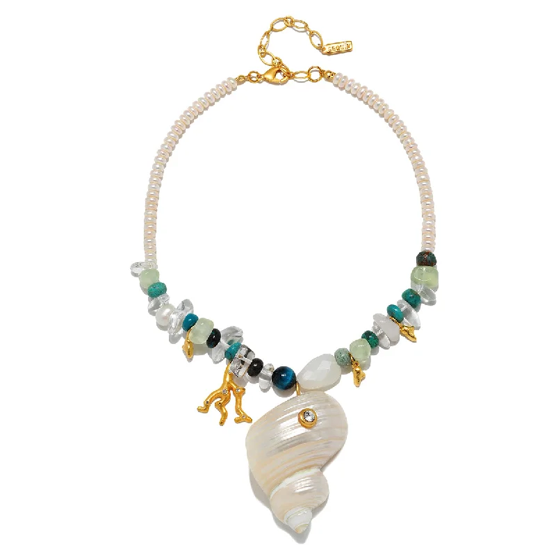 Women’s heart pendant necklaces-Corsica Statement Necklace