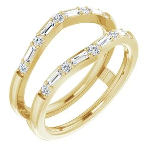 Women’s pear-shaped engagement rings-14K Yellow 1/2 CTW Diamond Ring Guard-651360:101:P-ST-WBC