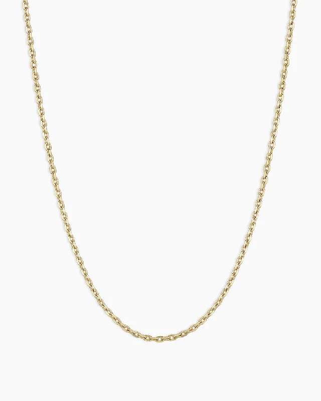 Women’s minimalist necklaces-14k Gold Mini Link Necklace