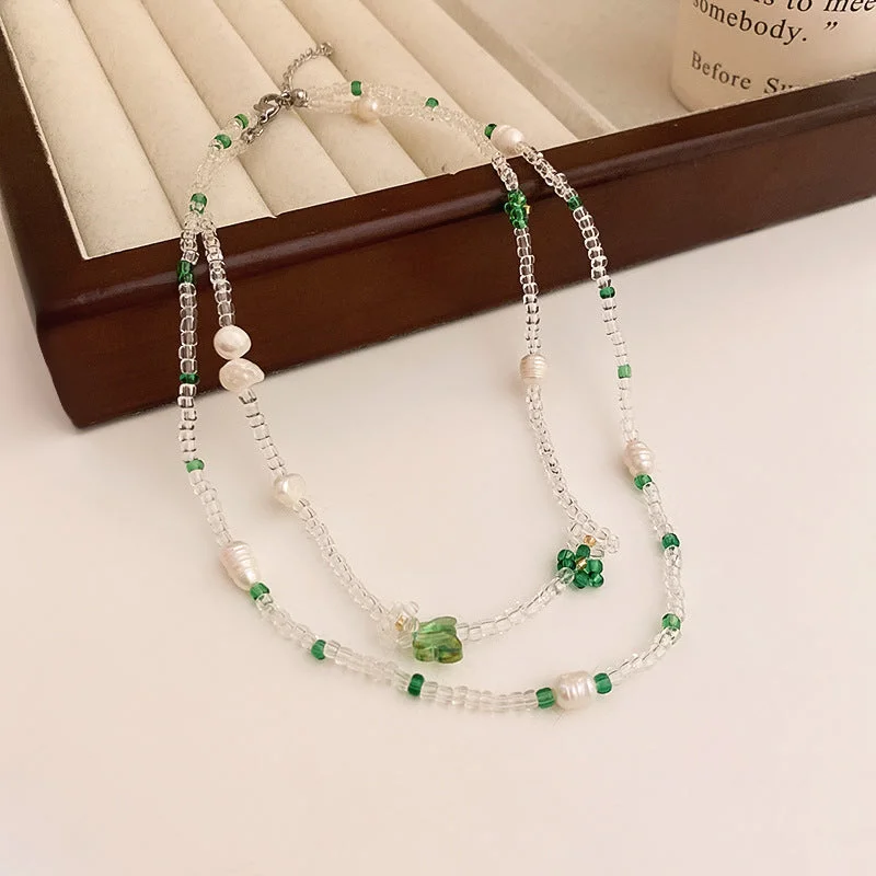 21# Necklace-Transparent Color (Butterfly Flower)