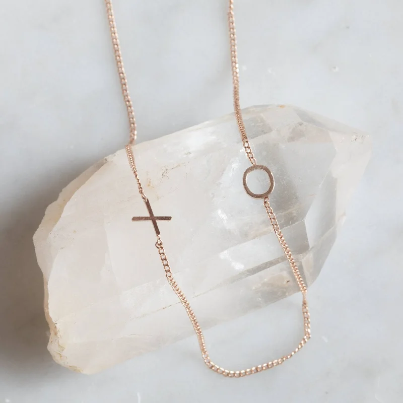 Women’s choker necklaces-The XO' Necklace | 14K Rose Gold