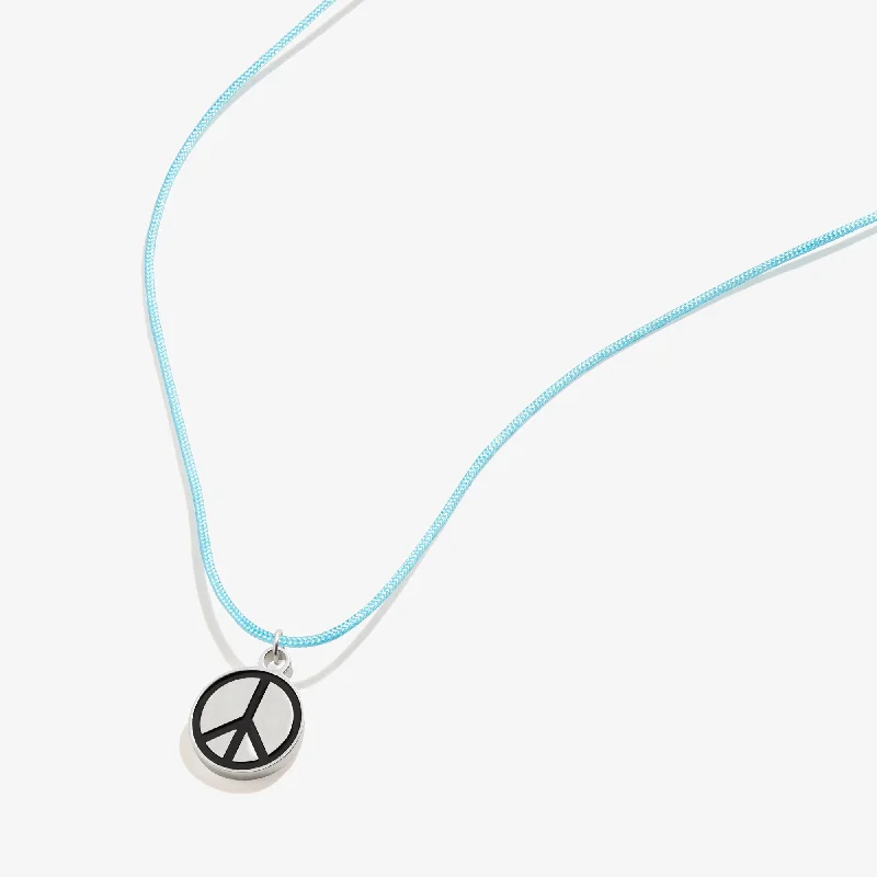 Women’s casual necklaces-Peace Cord Necklace, 18"