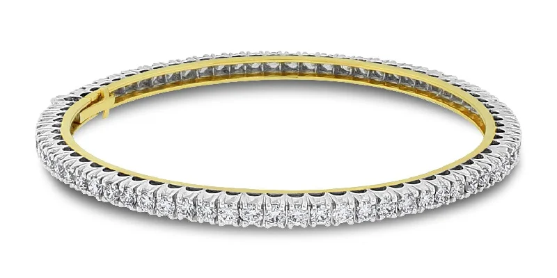 Women’s nature-inspired bracelets-Beauvince Forever Indian Diamond Bangle (5.03 ct Diamonds) in Gold