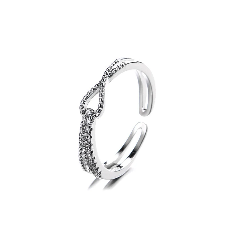 Interwoven Ring (White Gold Color)