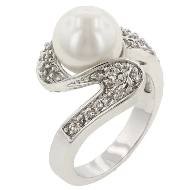 Women’s vintage engagement rings-Elegant Triton Pearl Ring For Timeless Sophistication