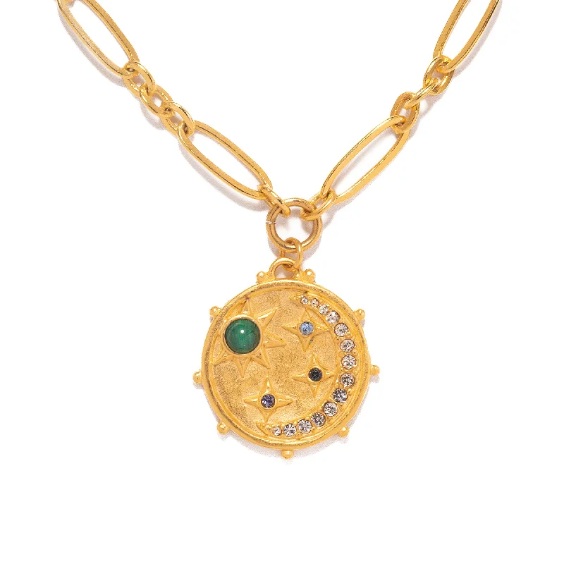 Women’s luxury gold necklaces-Paloma Lunar Pendant Necklace