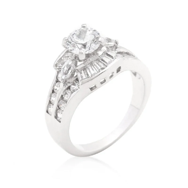 Women’s wedding band rings-Elegant Centennial Ring For Timeless Celebrations