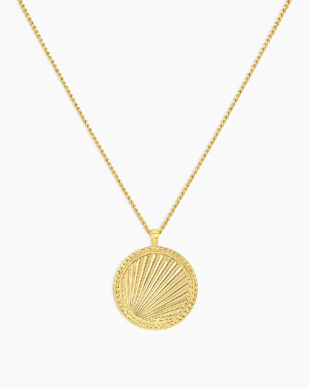 Women’s polished gold necklaces-Sunny Pendant Necklace