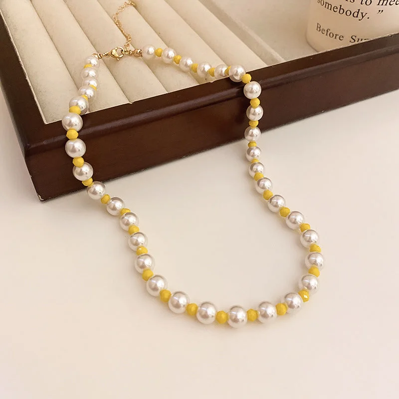 4# Necklace-Yellow (Pearl)