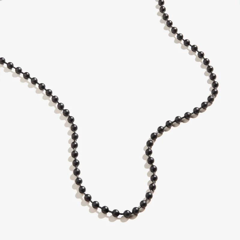 Women’s vintage necklaces-Ball Chain Necklace, Black