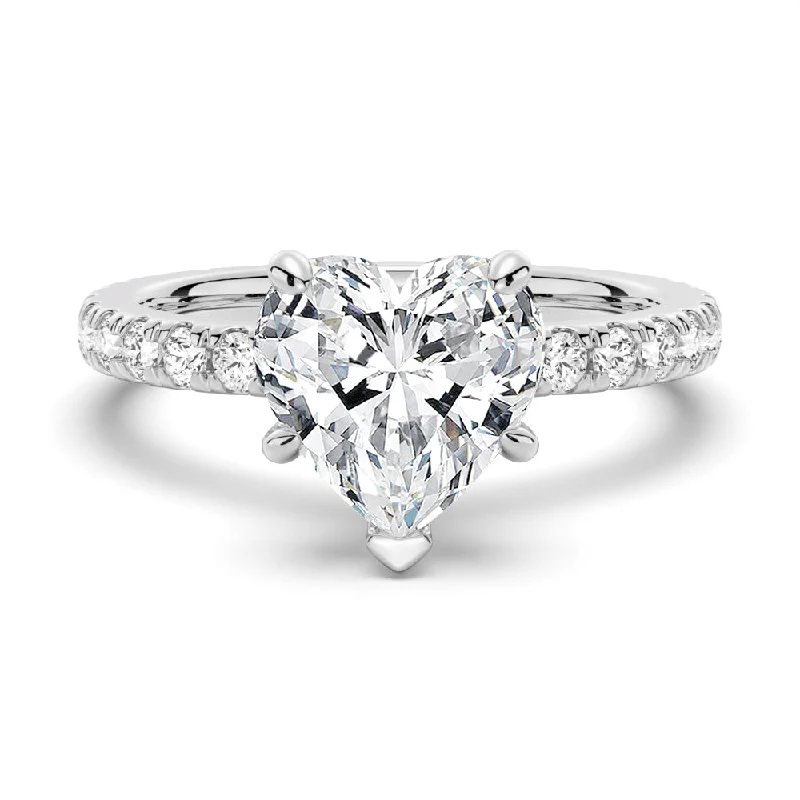 Women’s heirloom engagement rings-Heart Shaped Engagement Ring