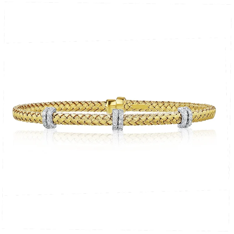 Women’s oval bracelets-Thirty-Stone Diamond Rope Bangle