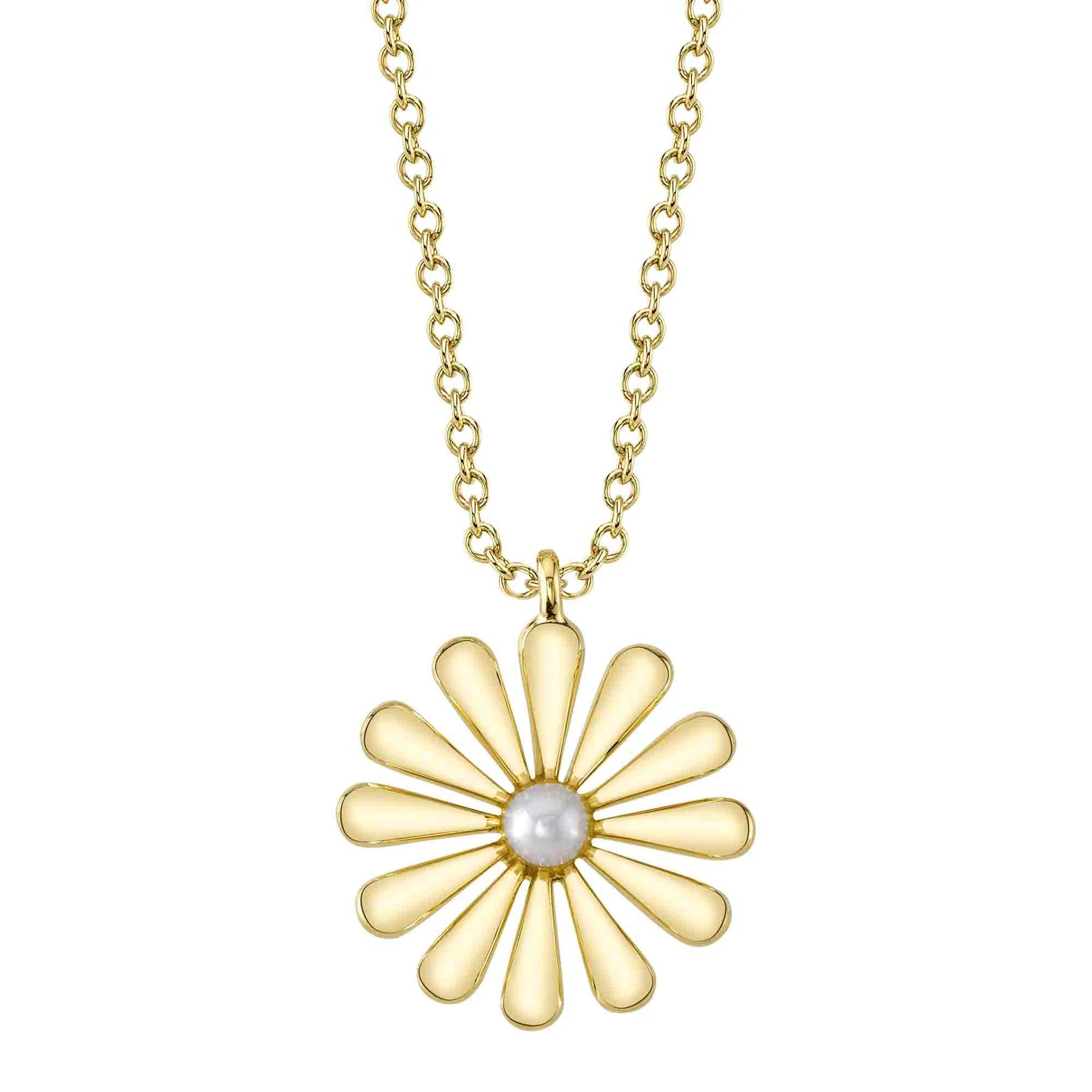 Women’s delicate necklaces-Cultured Pearl Flower Necklace