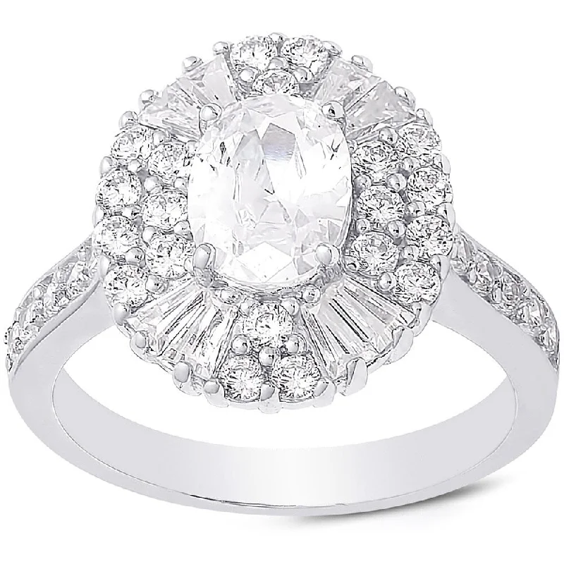 Women’s designer rings-Dolce Giavonna Sterling Silver Cubic Zirconia Solitaire Ring