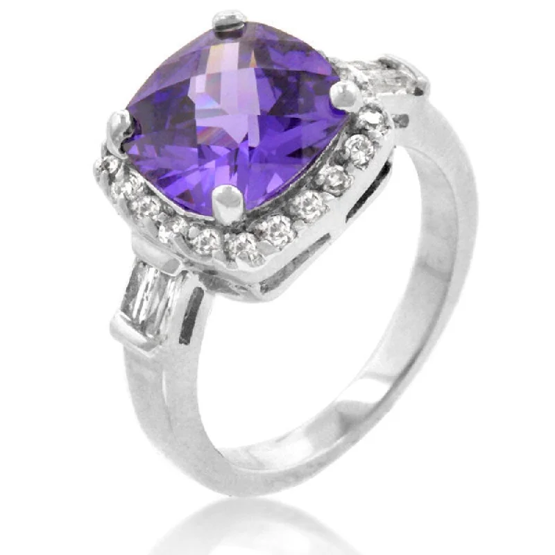 Women’s luxury diamond rings-Elegant Midnight Amethyst Ring For A Sophisticated Look