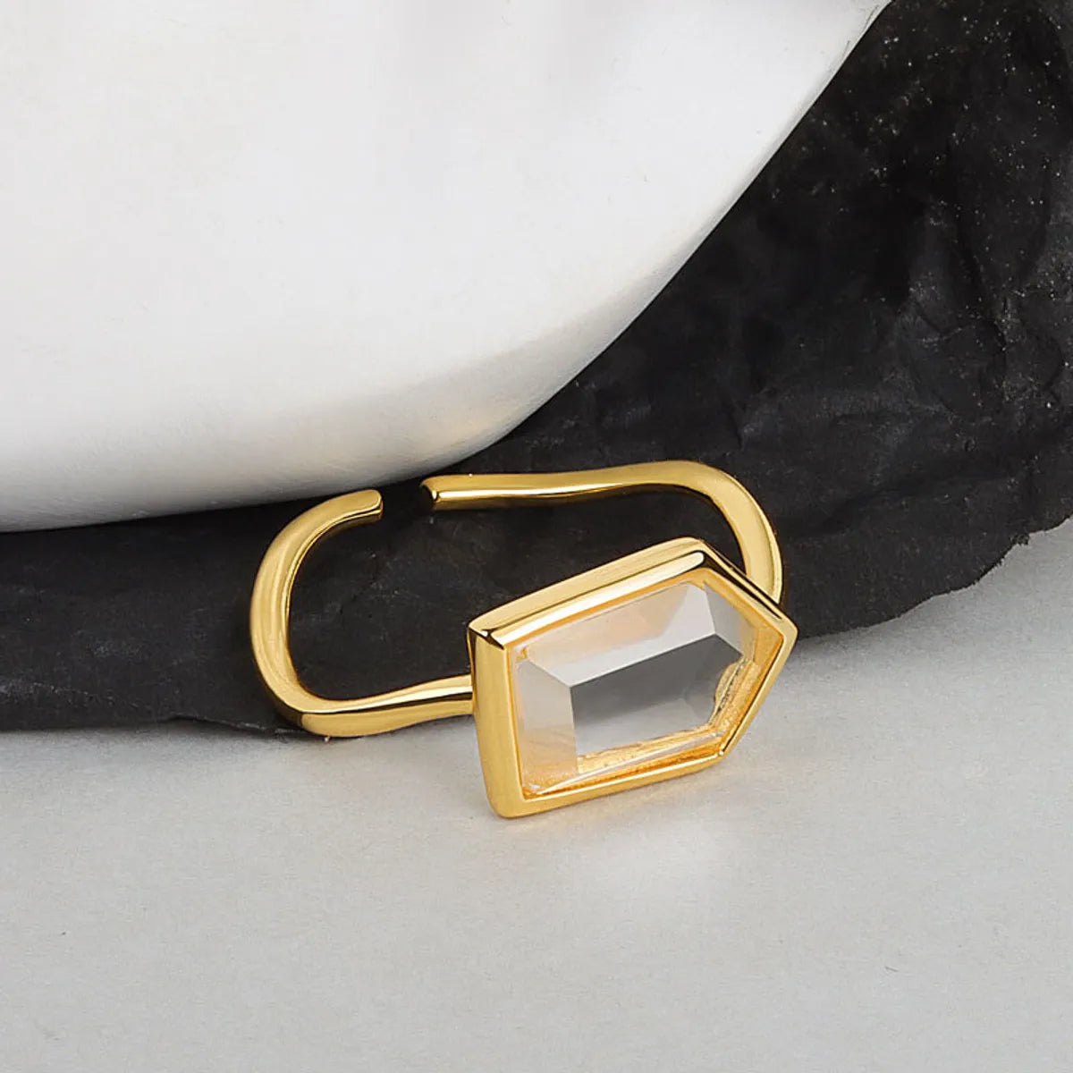 Women’s antique rings-Wholesale Simple Style Geometric Copper Plating Open Rings