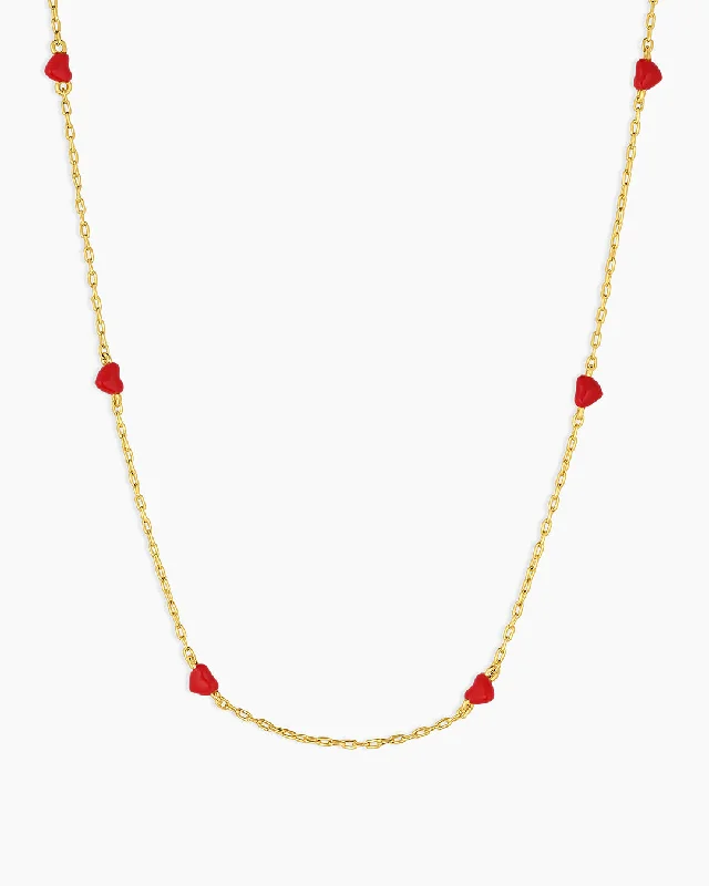 Women’s custom-made necklaces-Amour Necklace Red