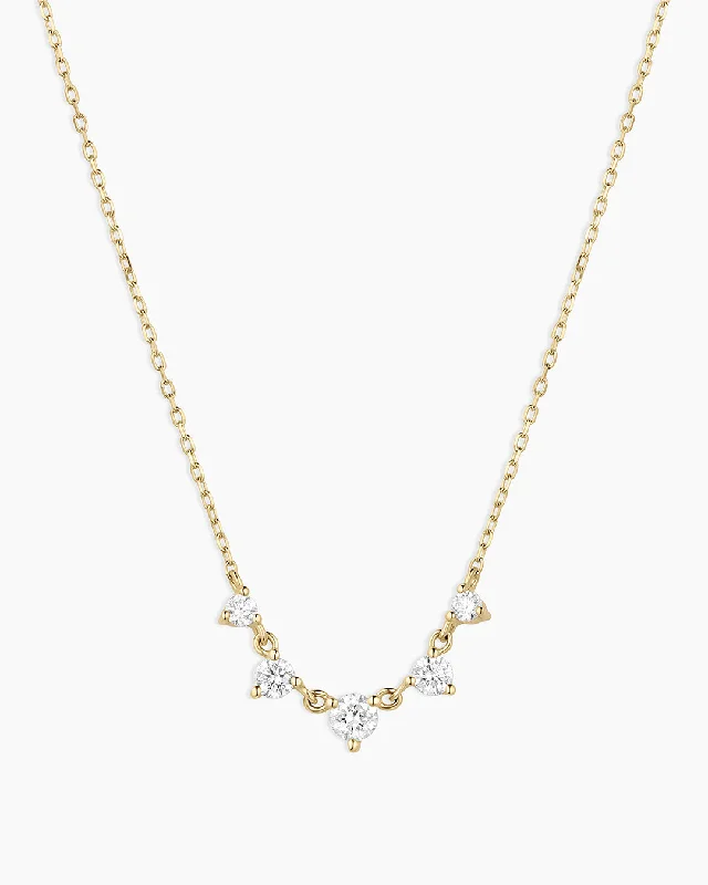 Women’s casual necklaces-Elle Diamond Row Necklace